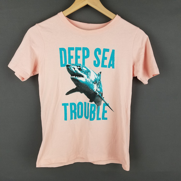 OshKosh B'gosh Other - Osh Kosh Pink "Deep Sea Trouble" Shark Tee Sz 14